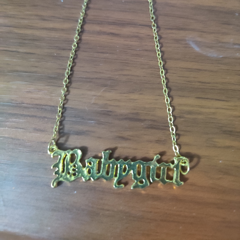 Gold "Babygirl" Necklace